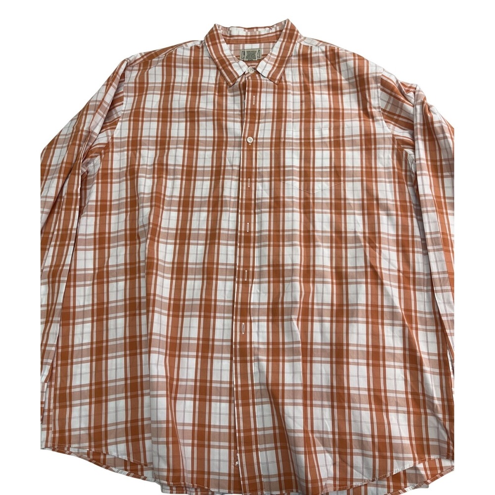 L.L. shirt Men's size XL orange/white button-down long-sleeve